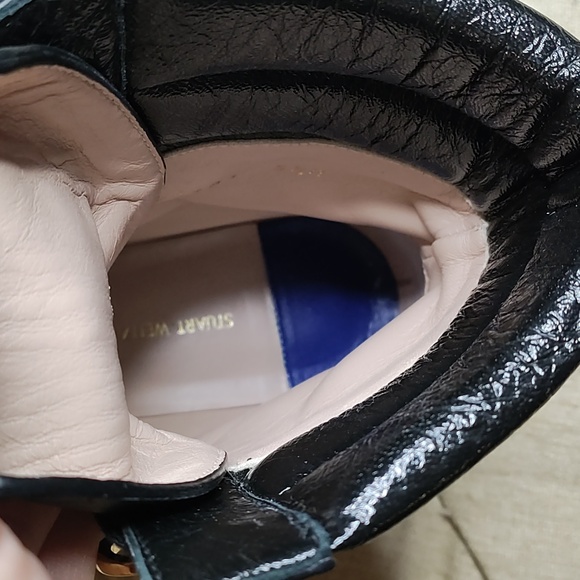 Stuart weitzman black combat boots women's size 5.5M - Picture 8 of 10